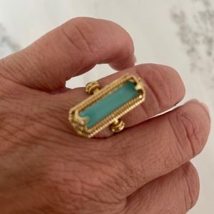 Armenta gold turquoise ring